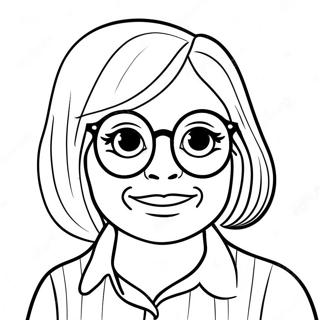 Funny Nana With Glasses Coloring Page 20602-19106