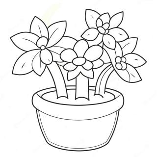 Flower Pot Coloring Page 20611-19112