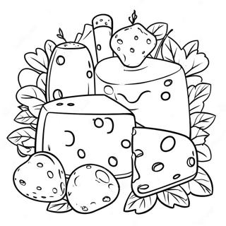 Cheese Coloring Pages