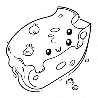 Cute Cartoon Cheese Slice Coloring Page 20632-19131