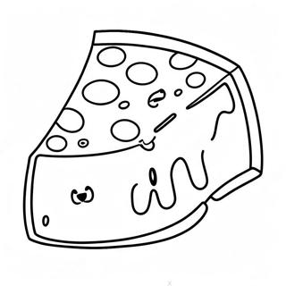 Cute Cartoon Cheese Slice Coloring Page 20632-19132