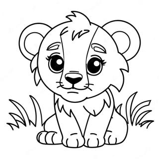 Baby Lion Coloring Page 20641-19134