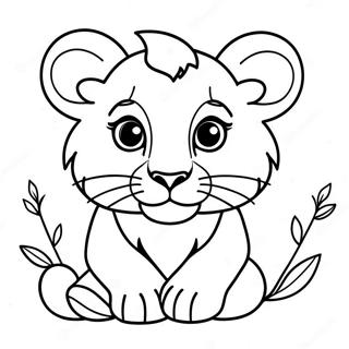 Baby Lion Coloring Page 20641-19135