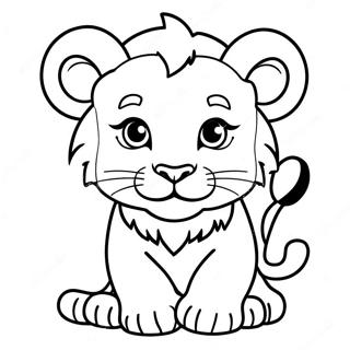 Baby Lion Coloring Page 20641-19136