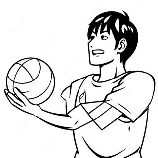 Kageyama Tobio Serving The Ball Coloring Page 20662-19153