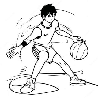 Kageyama Tobio Serving The Ball Coloring Page 20662-19154