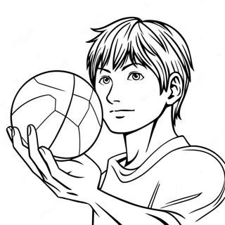 Kageyama Tobio Serving The Ball Coloring Page 20662-19155