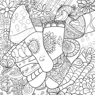 Colorful Sock Patterns Coloring Page 20671-19158