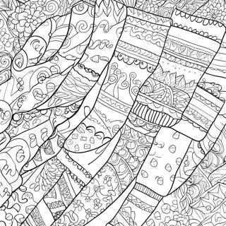 Colorful Sock Patterns Coloring Page 20671-19159