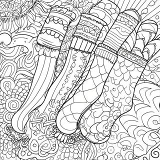 Colorful Sock Patterns Coloring Page 20671-19160