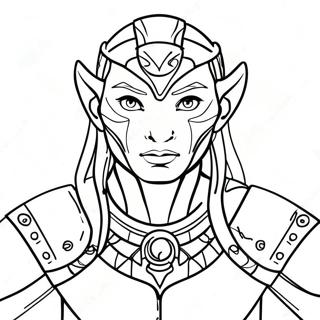 Na Vi Warrior In Battle Coloring Page 20682-19170