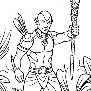 Na Vi Warrior In Battle Coloring Page 20682-19172