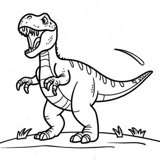 T Rex Roaring Coloring Page 20692-19178