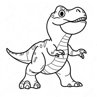 T Rex Roaring Coloring Page 20692-19179