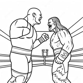 Wwe Championship Match Coloring Page 20712-19195