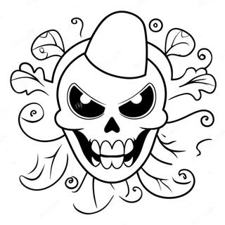 Spooky Spirit Halloween Logo Coloring Page 20722-19201