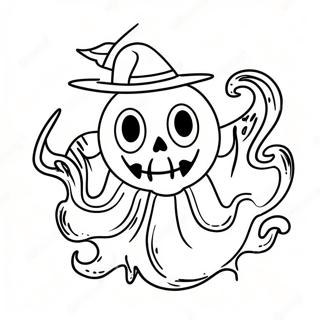 Spooky Spirit Halloween Logo Coloring Page 20722-19203