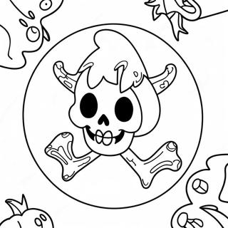 Spooky Spirit Halloween Logo Coloring Page 20722-19204