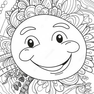 Happy Face Coloring Page 2072-1701