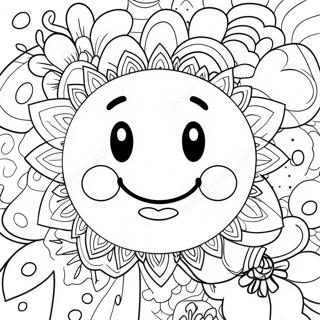 Happy Face Coloring Page 2072-1702