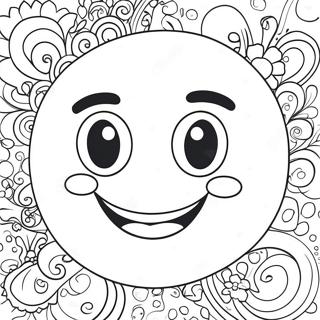 Happy Face Coloring Page 2072-1703