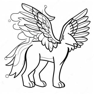 Wolf With Wings Coloring Page 20731-19208