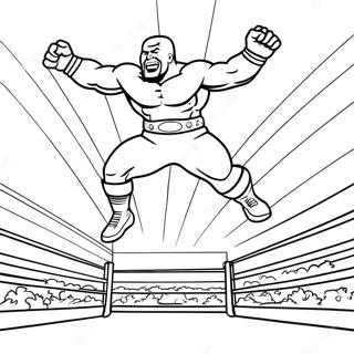 Wwe Wrestler Jumping On Opponent Coloring Page 20752-19225