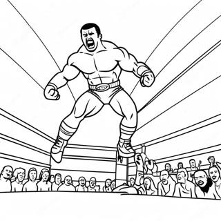 Wwe Wrestler Jumping On Opponent Coloring Page 20752-19226