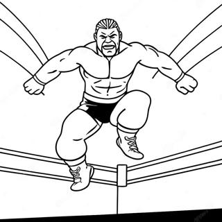 Wwe Wrestler Jumping On Opponent Coloring Page 20752-19227