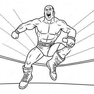 Wwe Wrestler Jumping On Opponent Coloring Page 20752-19228