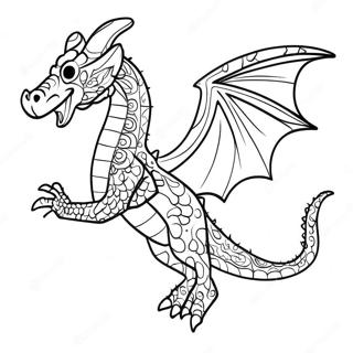 Colorful Dragon Puppet In Flight Coloring Page 20773-19235