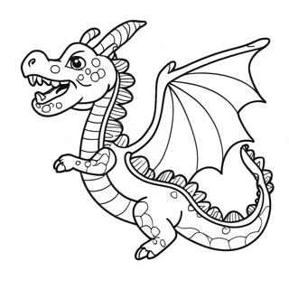 Colorful Dragon Puppet In Flight Coloring Page 20773-19236