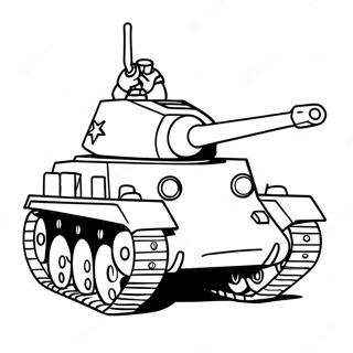 Realistic Ww2 Tank Coloring Page 20793-19252