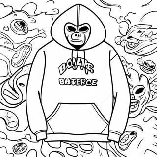 Bape Hoodie Design Coloring Page 20813-19266