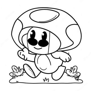 Super Mario Colorful Mushroom Coloring Page 20823-19273