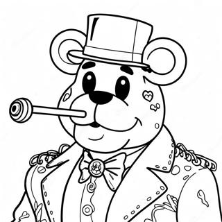 Glamorous Glamrock Freddy Coloring Page 2082-1709