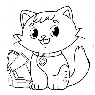 Adventurous Super Kitty Coloring Page 20853-19297