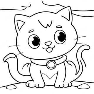 Adventurous Super Kitty Coloring Page 20853-19299