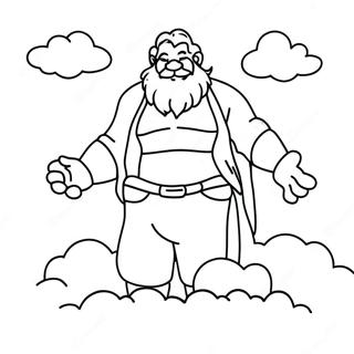 Giant In The Clouds Coloring Page 20863-19306