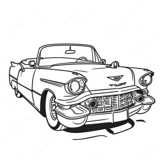 Classic Cadillac Convertible Coloring Page 20913-19345