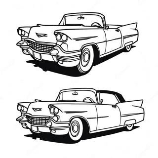 Classic Cadillac Convertible Coloring Page 20913-19347