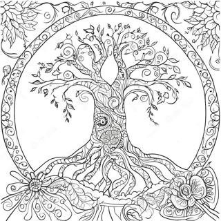 Tree Of Life Coloring Page 20922-19350