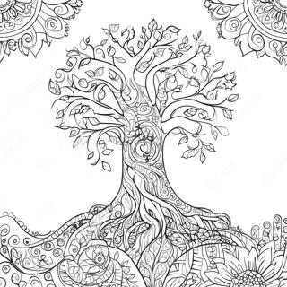 Tree Of Life Coloring Page 20922-19352