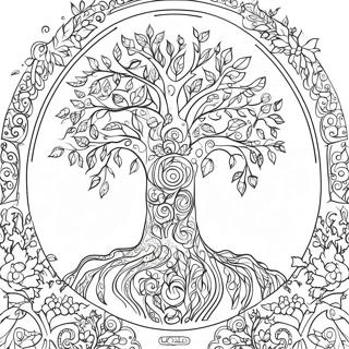 Beautiful Tree Of Life Coloring Page 20923-19355