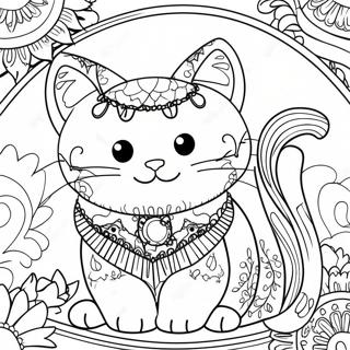 Sassy Cat With Attitude Coloring Page 2092-1717