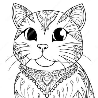 Sassy Cat With Attitude Coloring Page 2092-1718