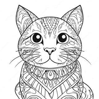 Sassy Cat With Attitude Coloring Page 2092-1719