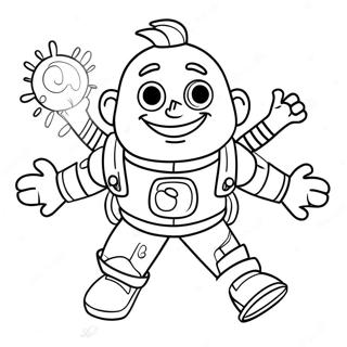 Jimmy Neutron With Jetpack Coloring Page 20933-19361