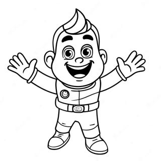 Jimmy Neutron With Jetpack Coloring Page 20933-19362