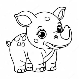 Cute Baby Rhino Coloring Page 20953-19380